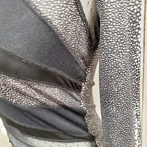 Kenneth Cole Sheer Mesh Black Patchwork Top - Picture 5 of 10